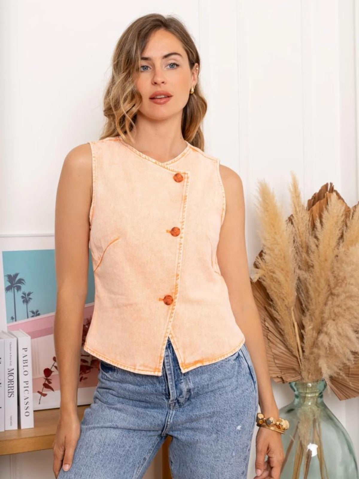 Emily Peach Waistcoat