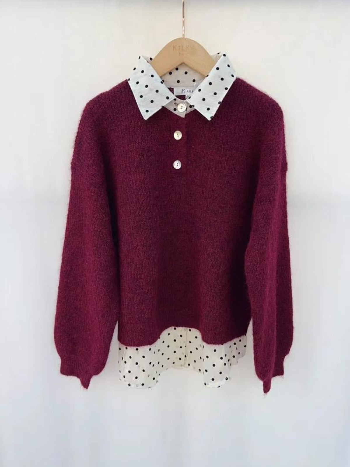 Emmie Burgundy Jumper