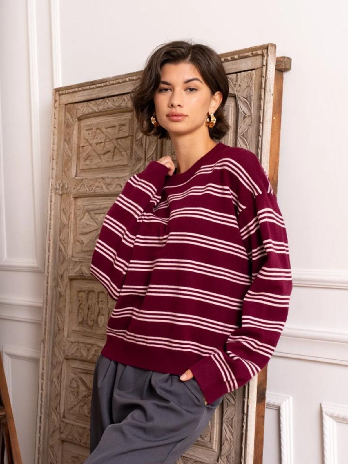 Erica Burgundy Jumper