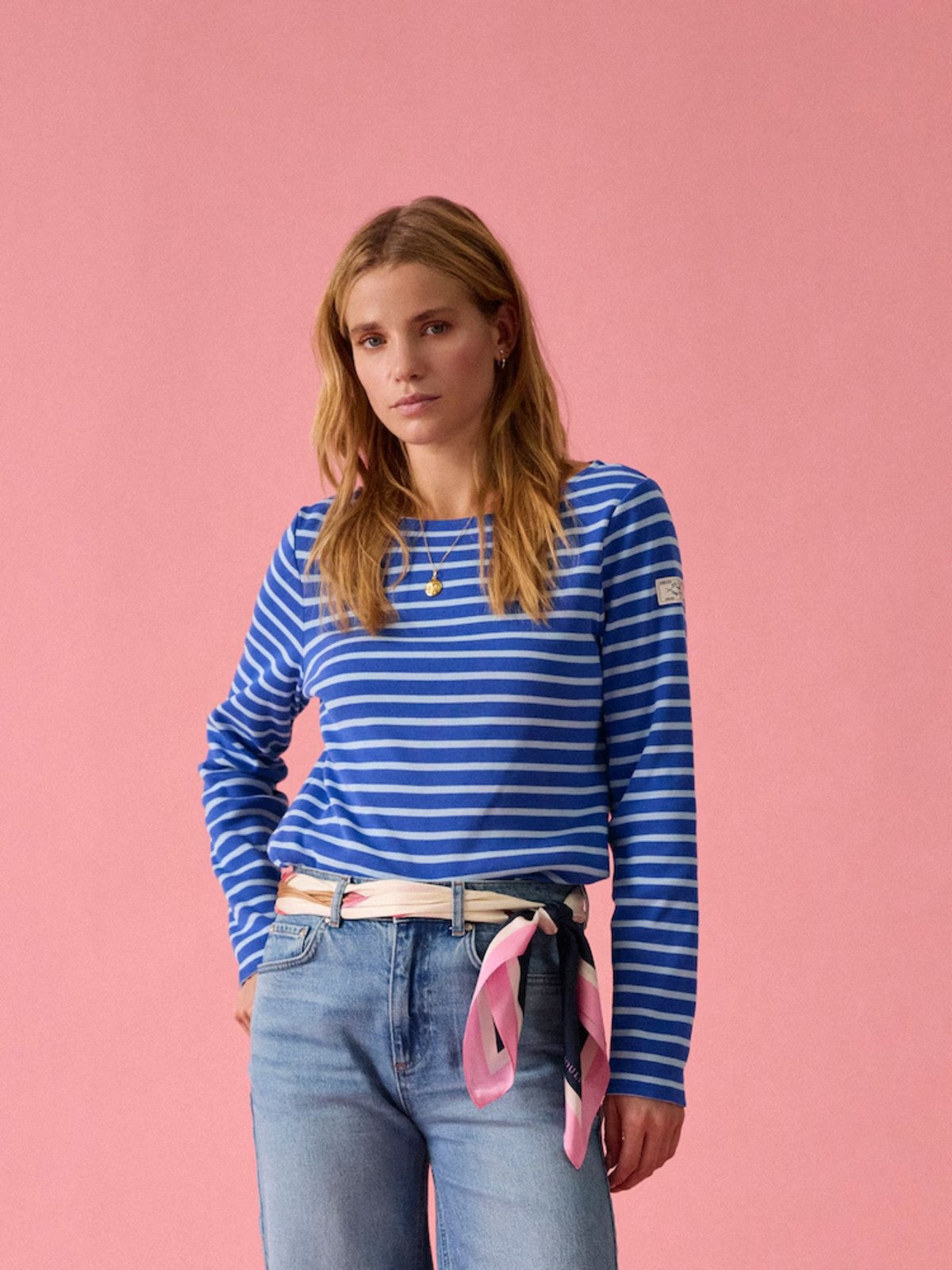 Harbour Blue Striped Top