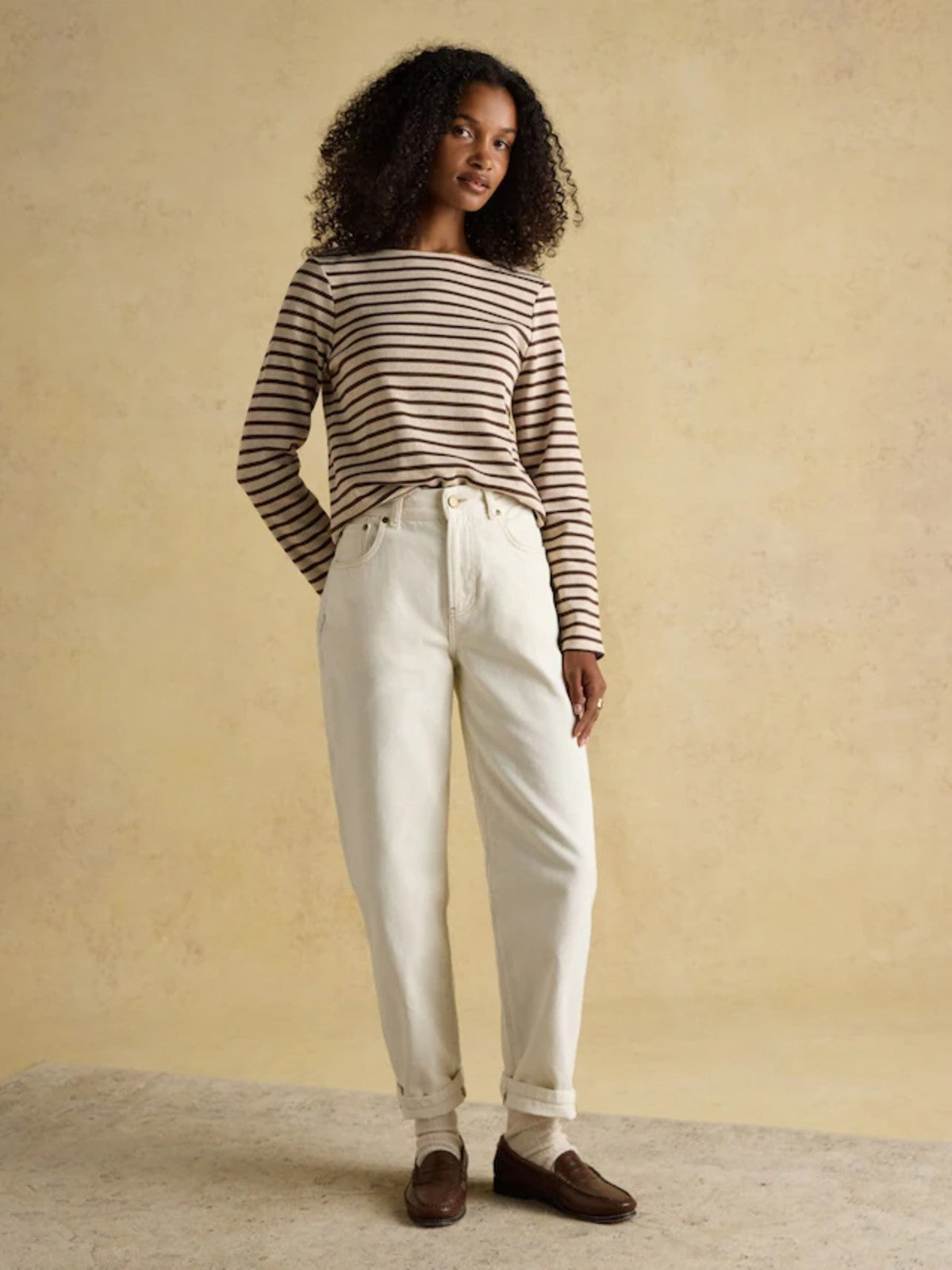 Harbour Chocolate Stripe Top
