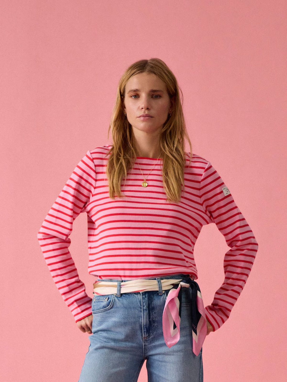 Harbour Pink Striped Top