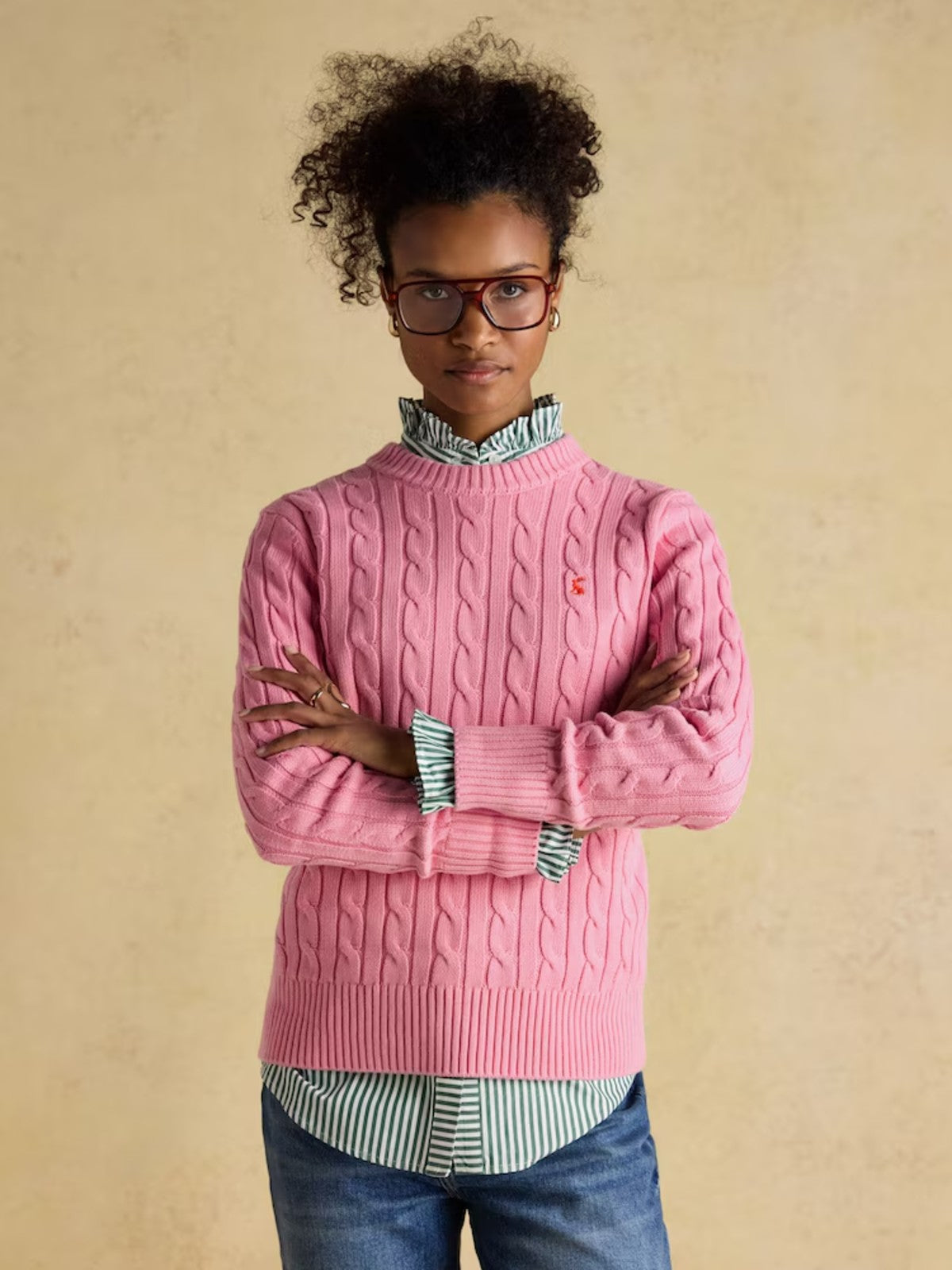 Cable Pink Jumper