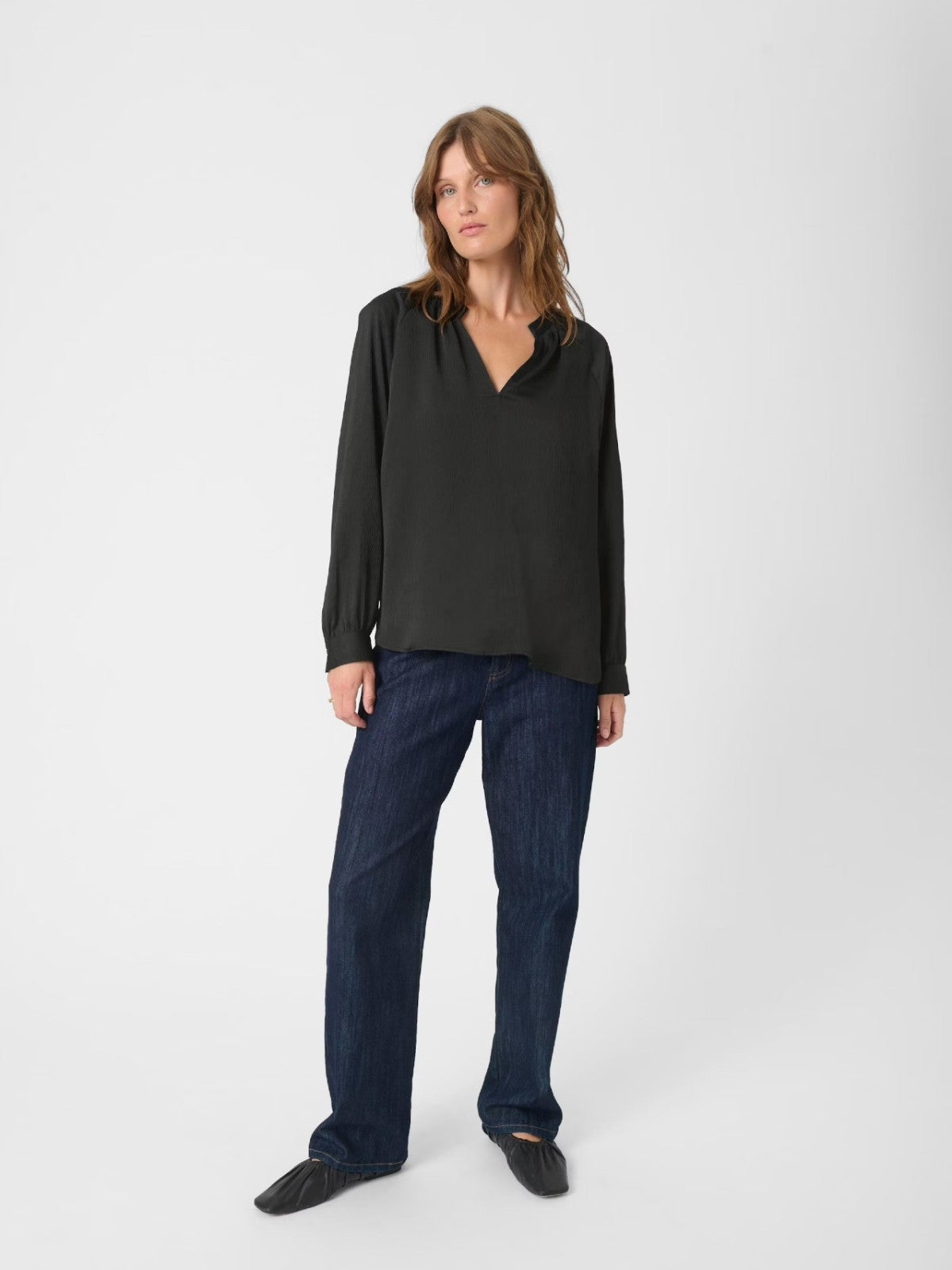 Loana Black Blouse