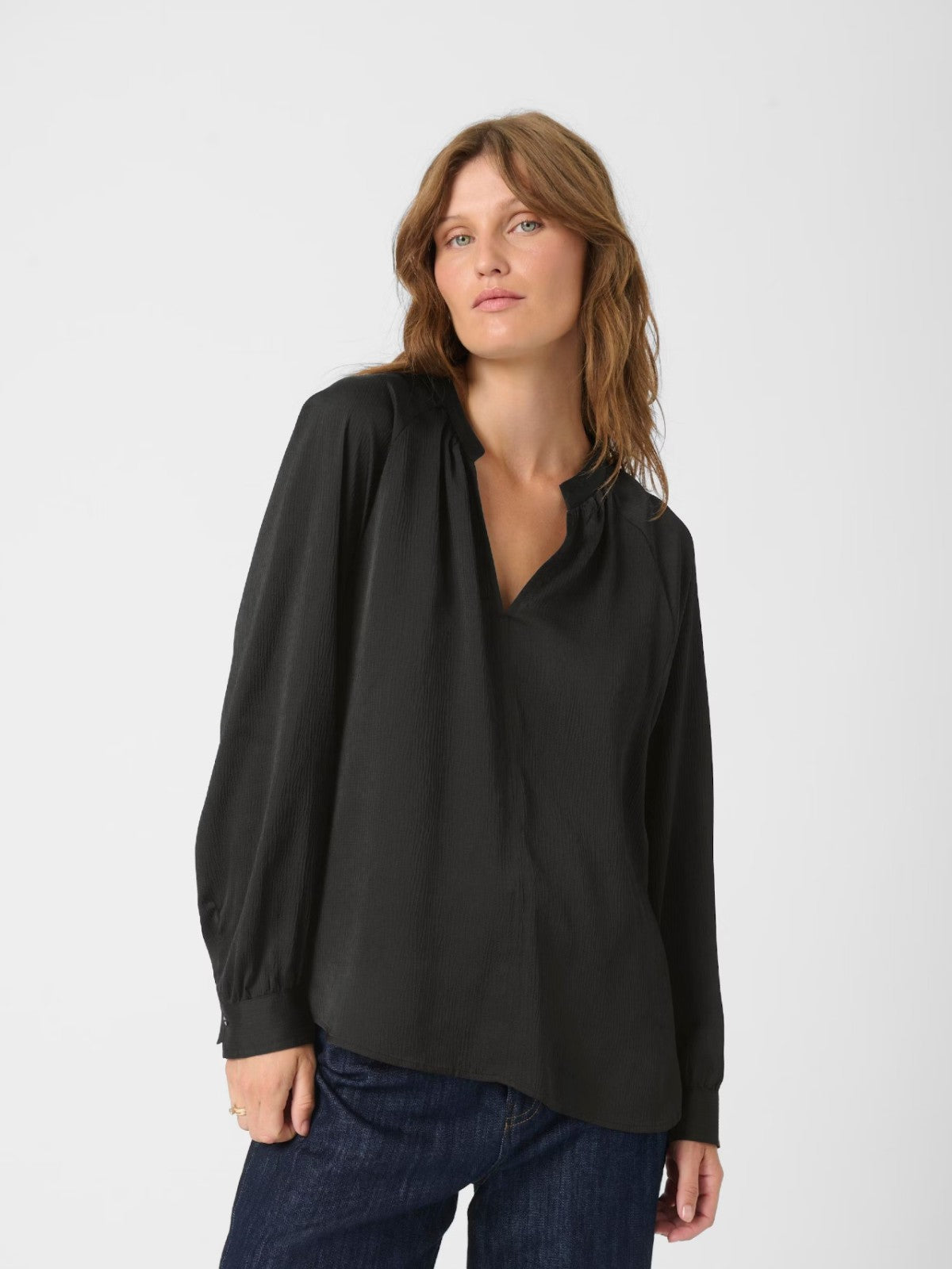 Loana Black Blouse