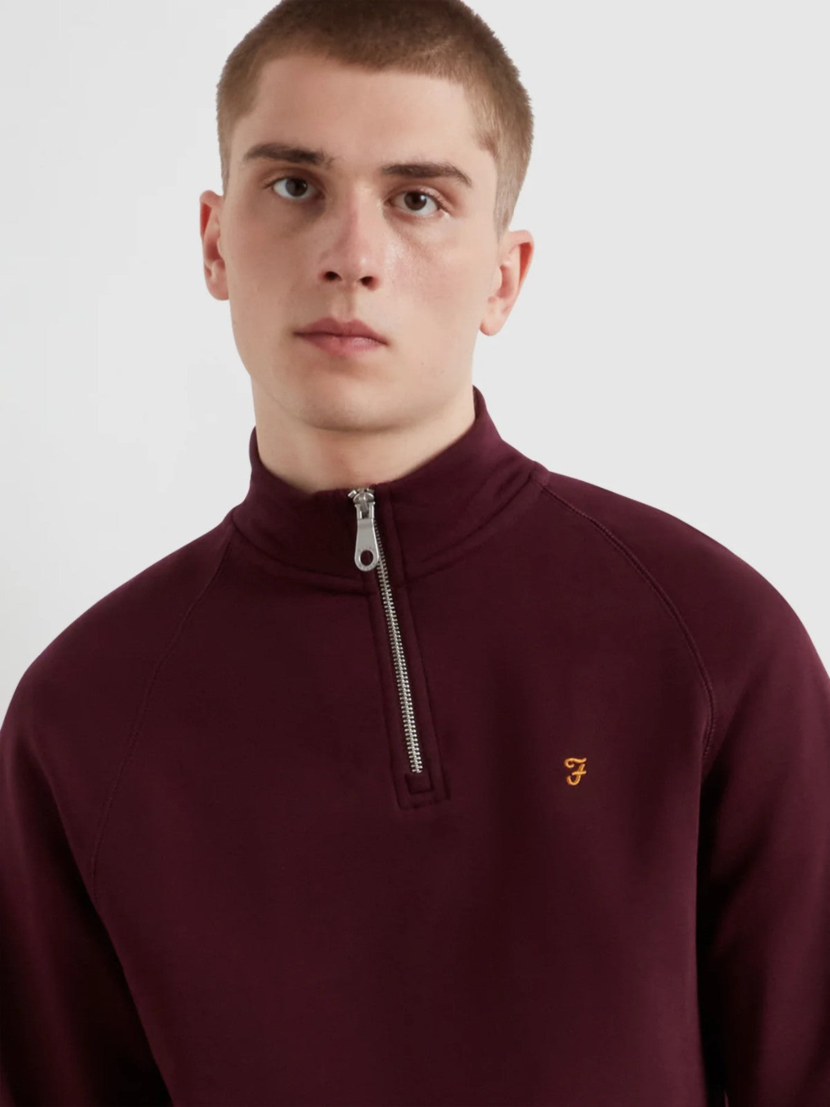 Jim Bordeaux 1/4 Zip Sweatshirt