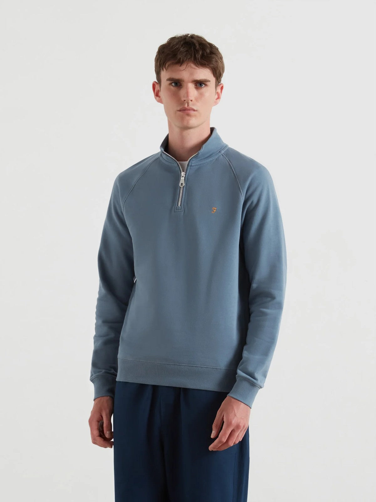 Jim Blue 1/4 Zip Sweatshirt