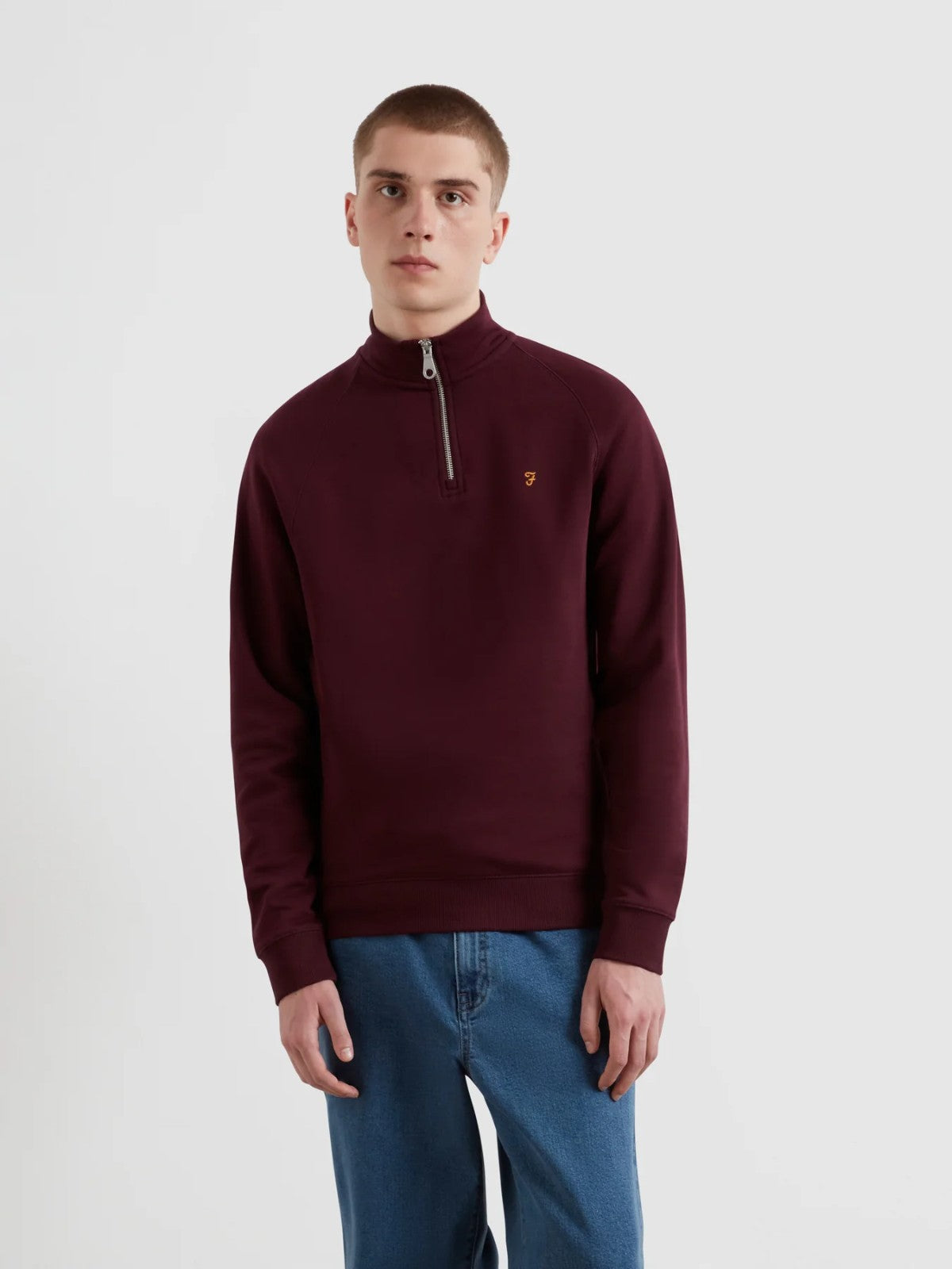 Jim Bordeaux 1/4 Zip Sweatshirt