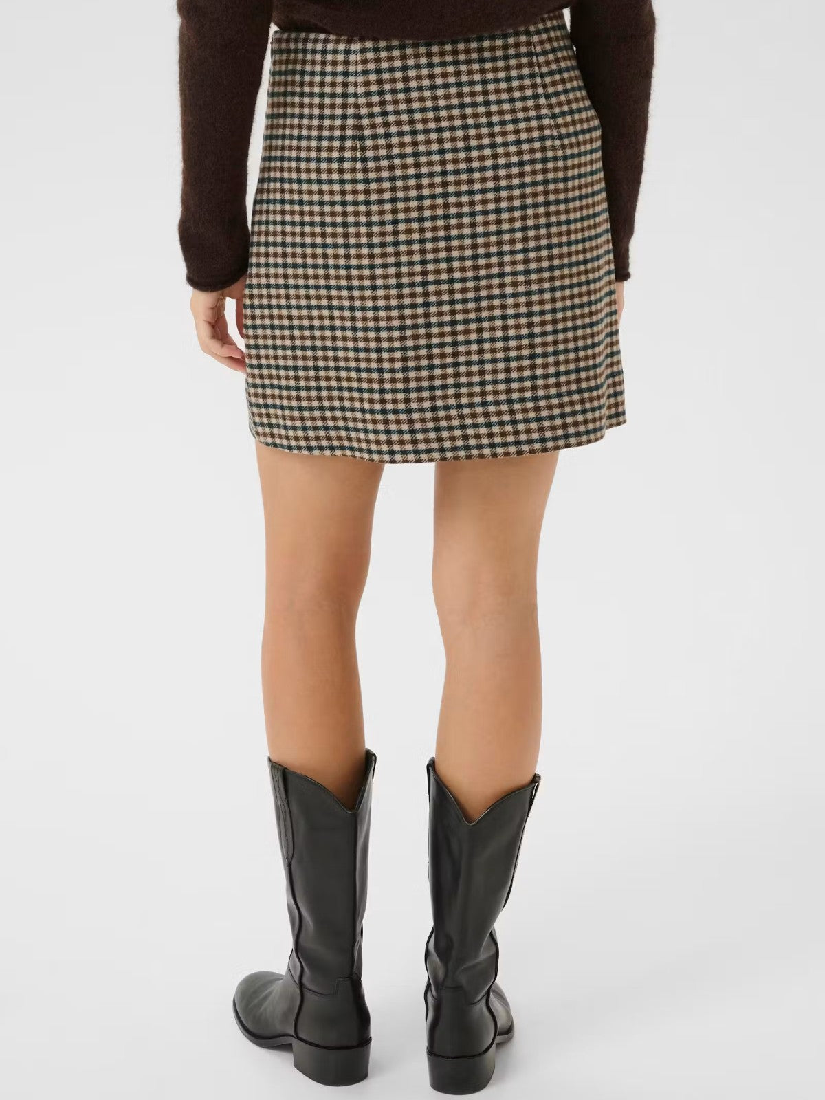 Julissa Brown Check Skirt