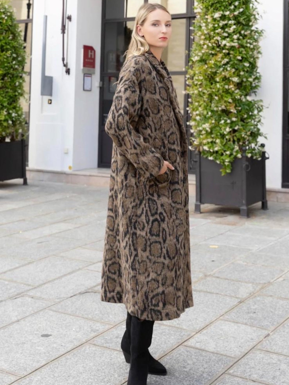 Kat Leopard Print Coat