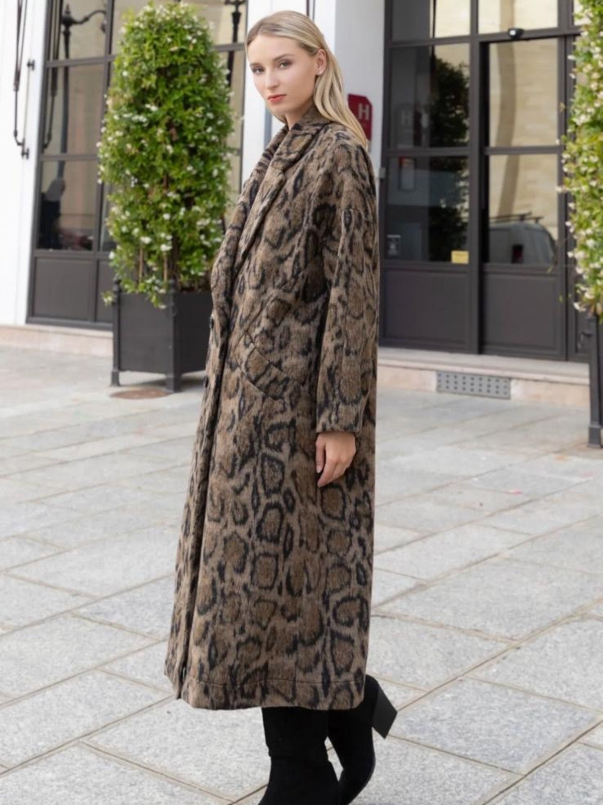 Kat Leopard Print Coat