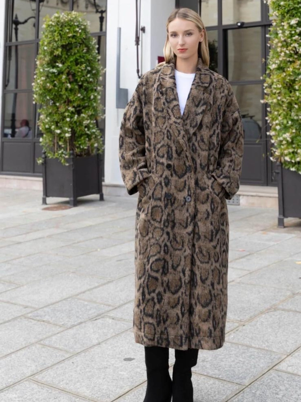 Kat Leopard Print Coat