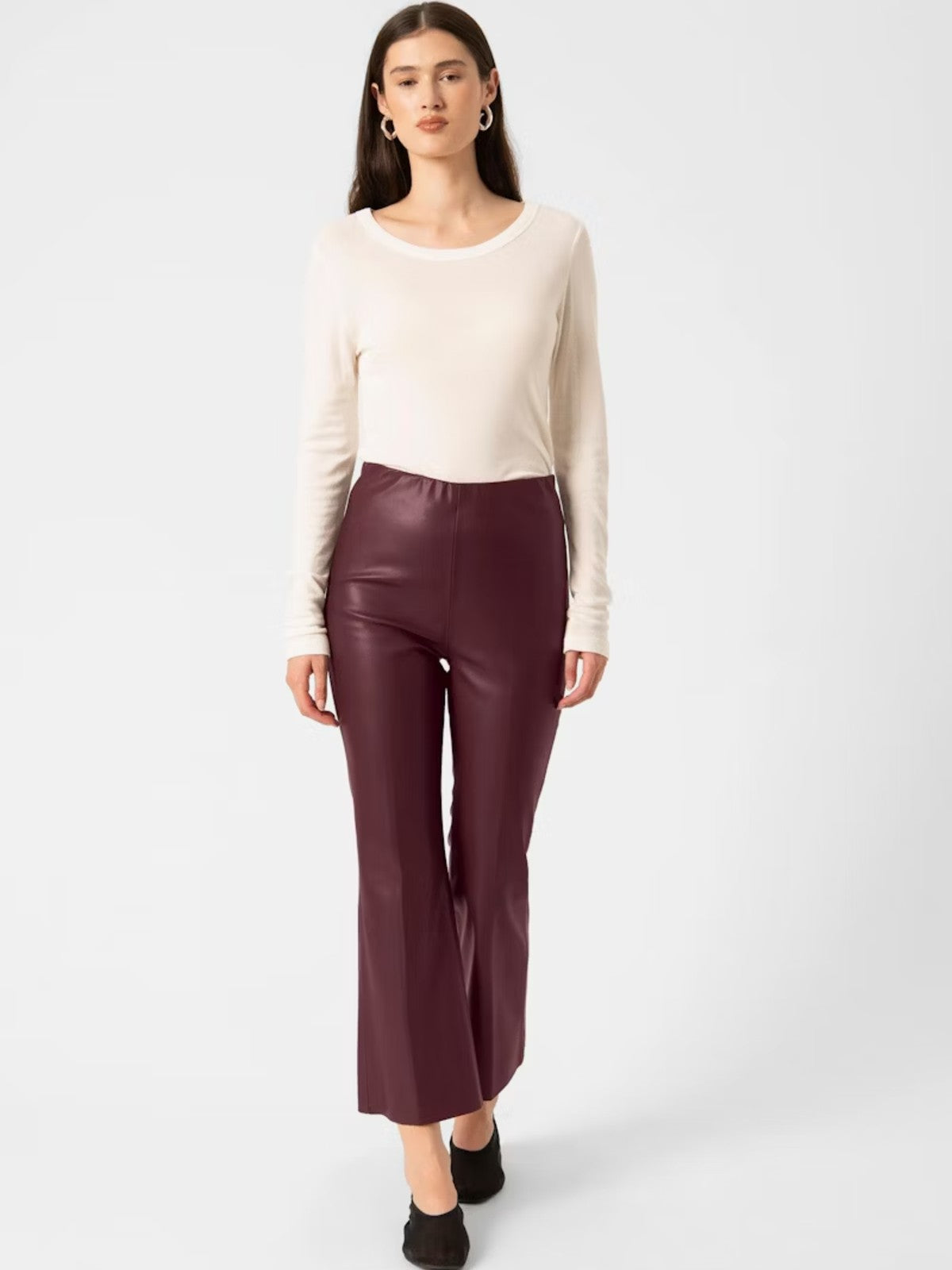 Kaylee Burgundy Kickflare Pants