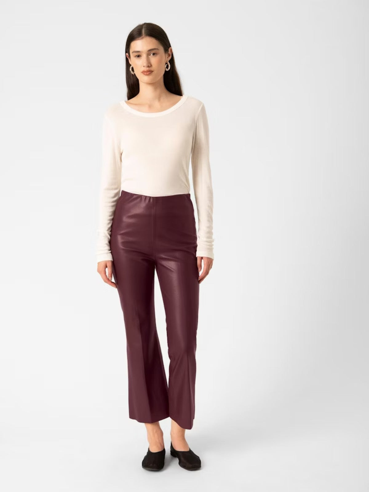 Kaylee Burgundy Kickflare Pants