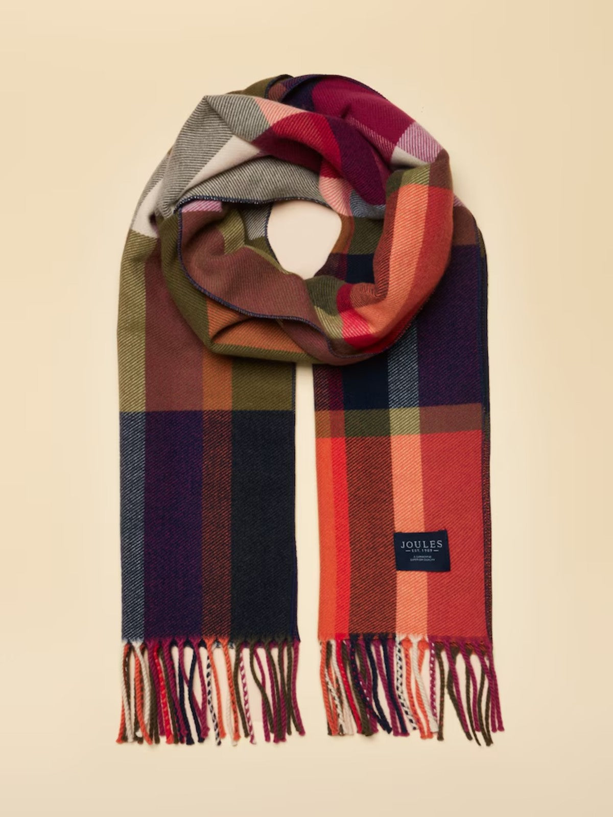 Langtree Khaki & Orange Scarf