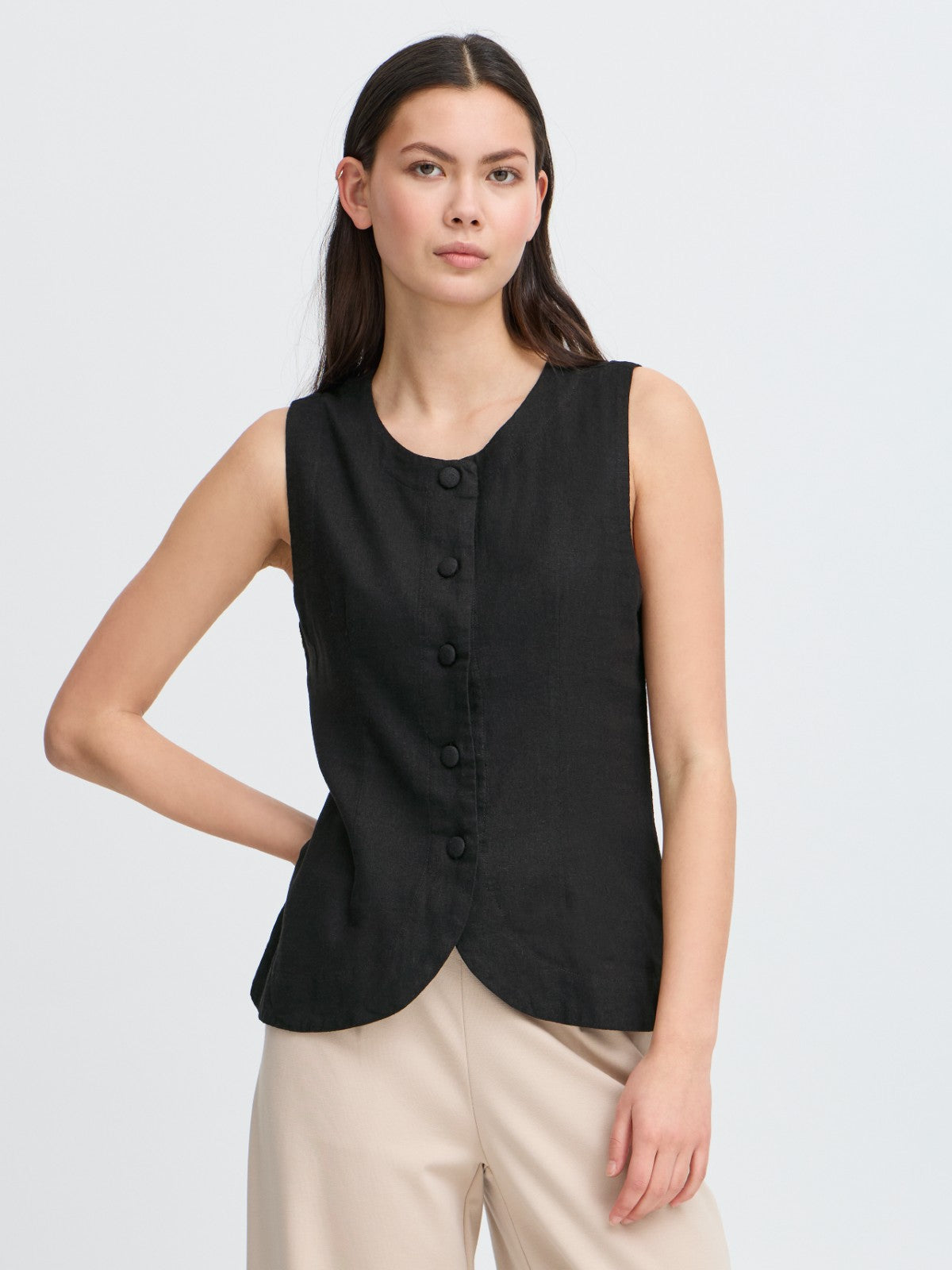 Linno Black Waistcoat
