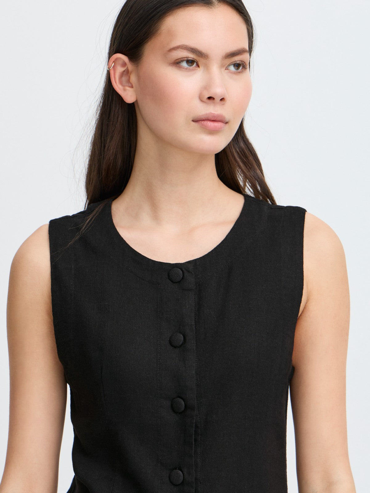 Linno Black Waistcoat
