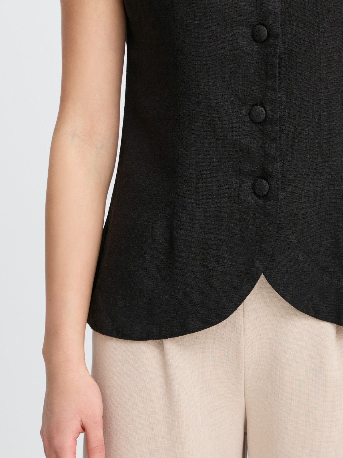 Linno Black Waistcoat