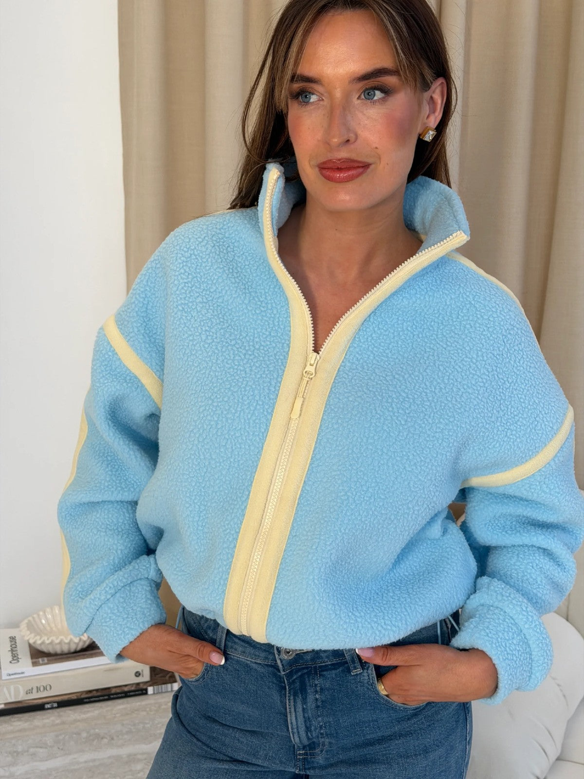 Lulu Blue Full Zip Fleece