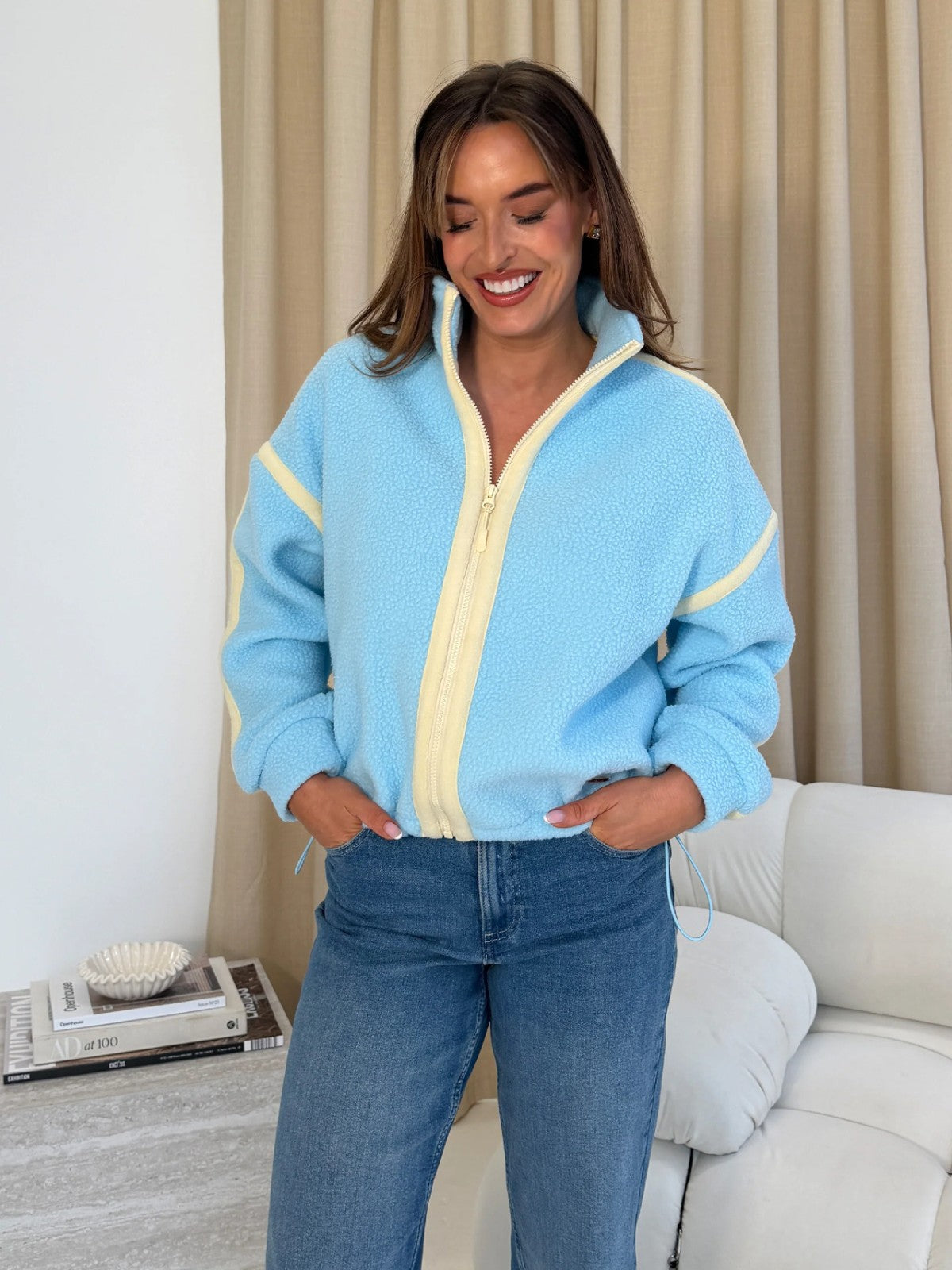 Lulu Blue Full Zip Fleece