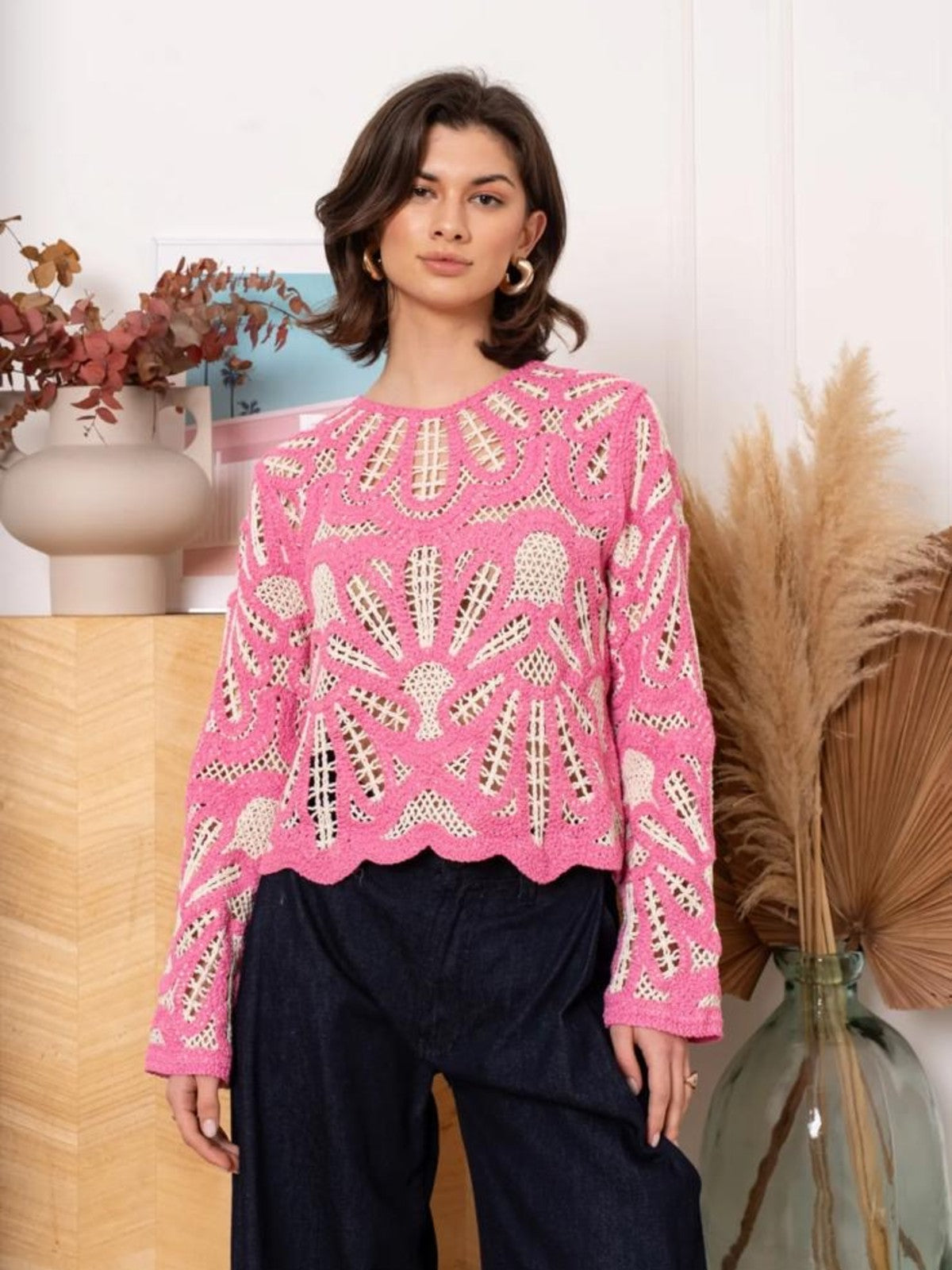 Lydia Pink Top