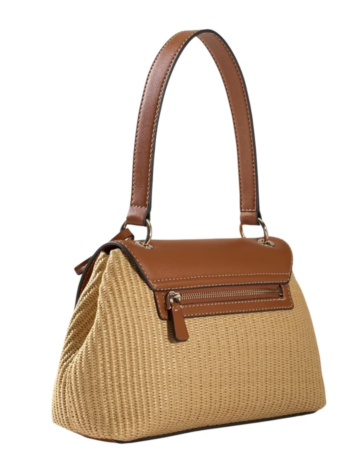 Maggie Large Tan Straw Bag