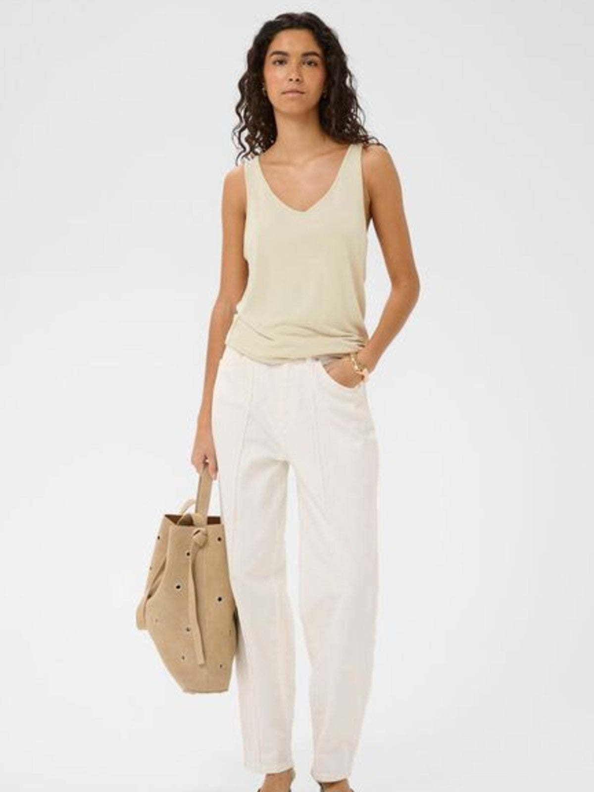 Columbine Oatmeal Tank Top