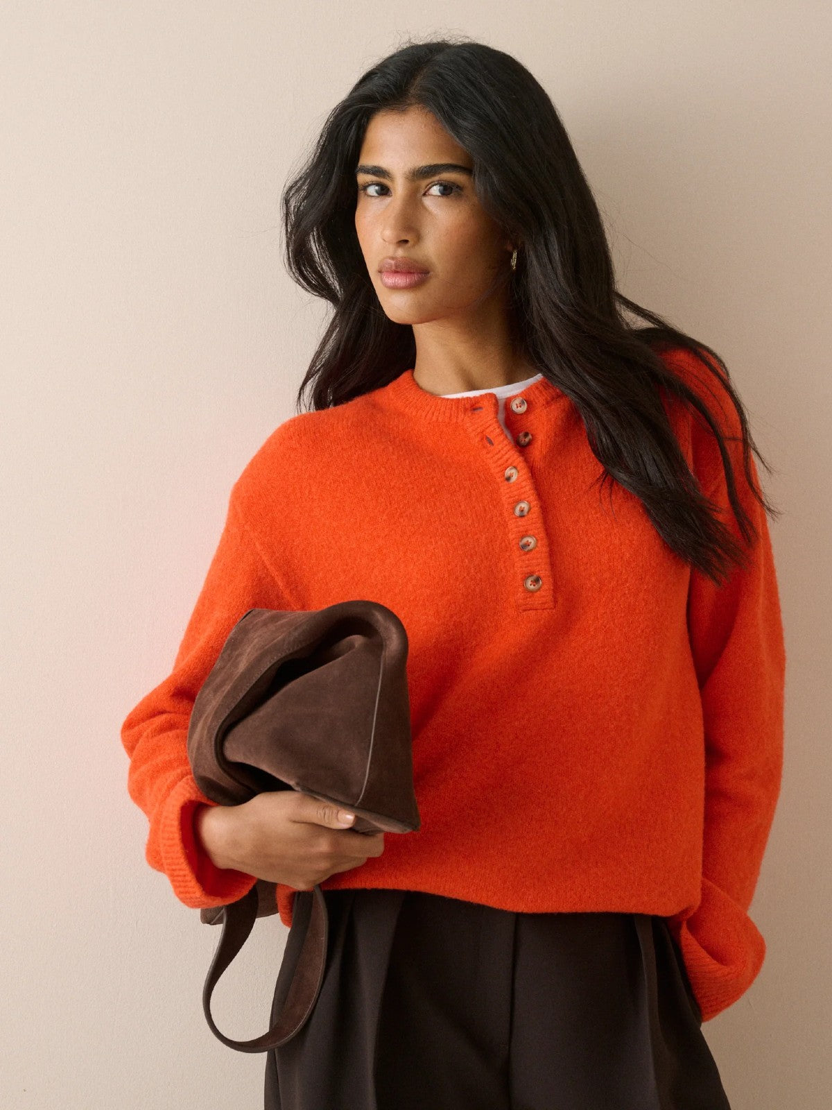 Henley Orange Jumper