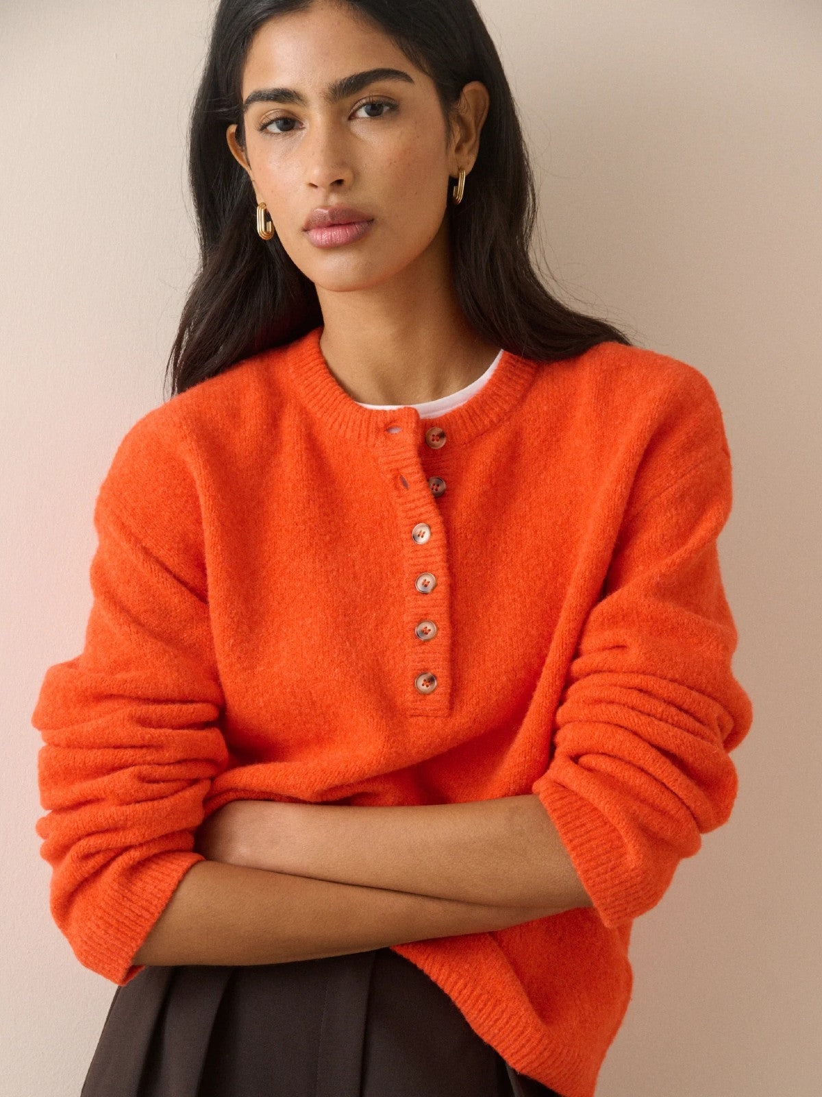 Henley Orange Jumper