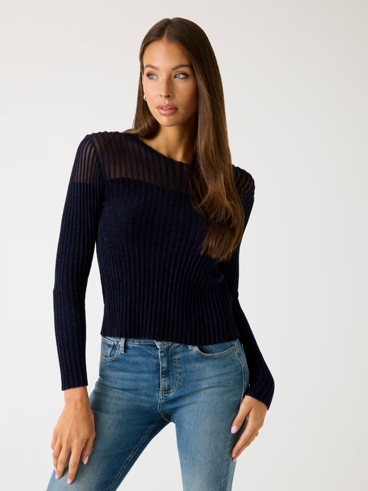 Rowena Navy Top