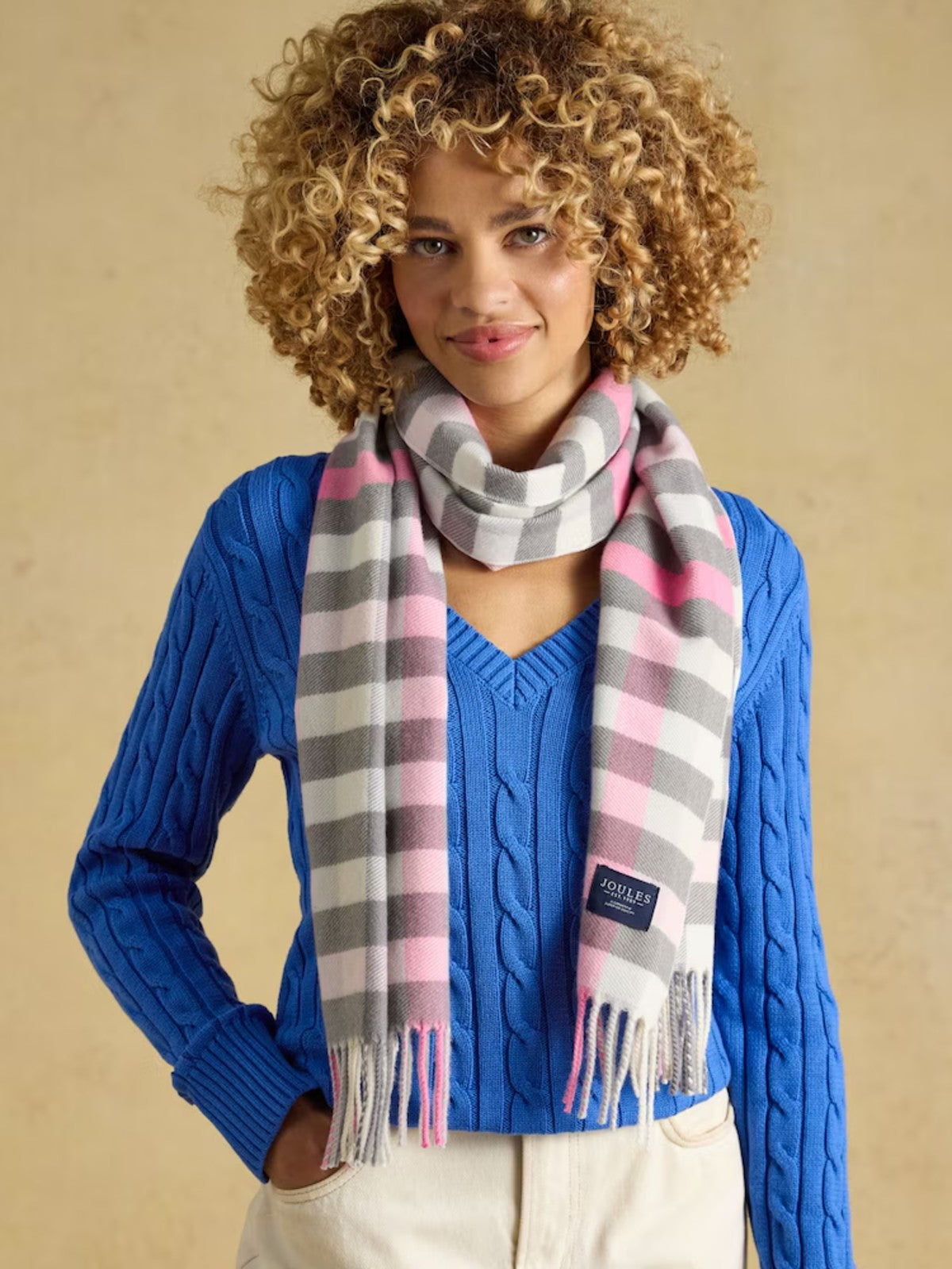 Langtree Pink & Grey Scarf