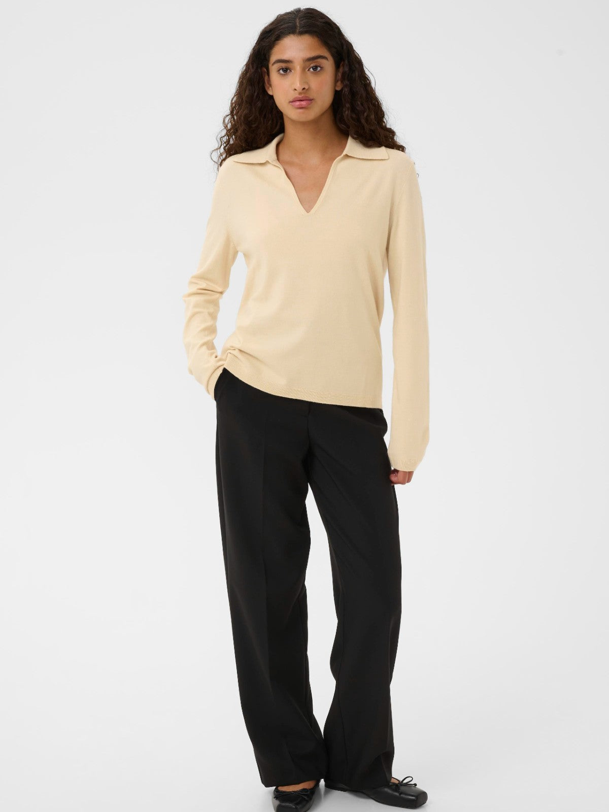 Spina Polo Cream Pullover