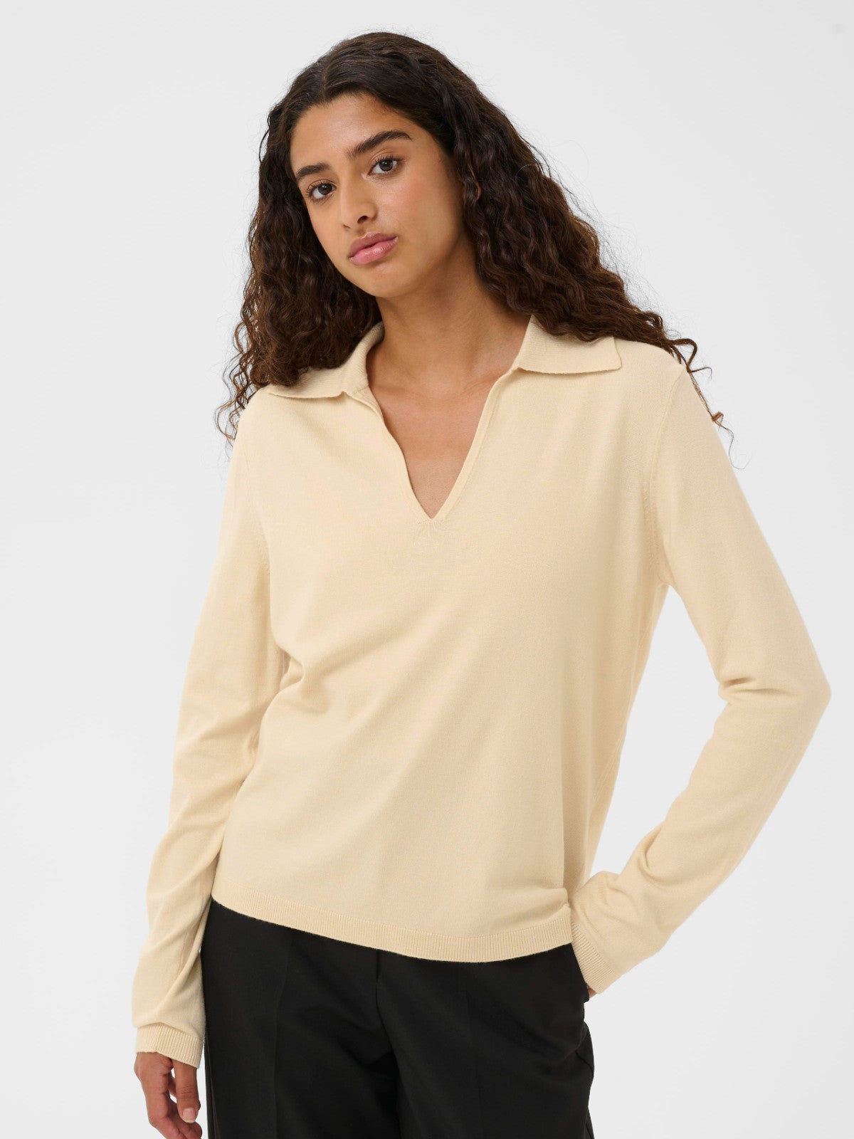 Spina Polo Cream Pullover