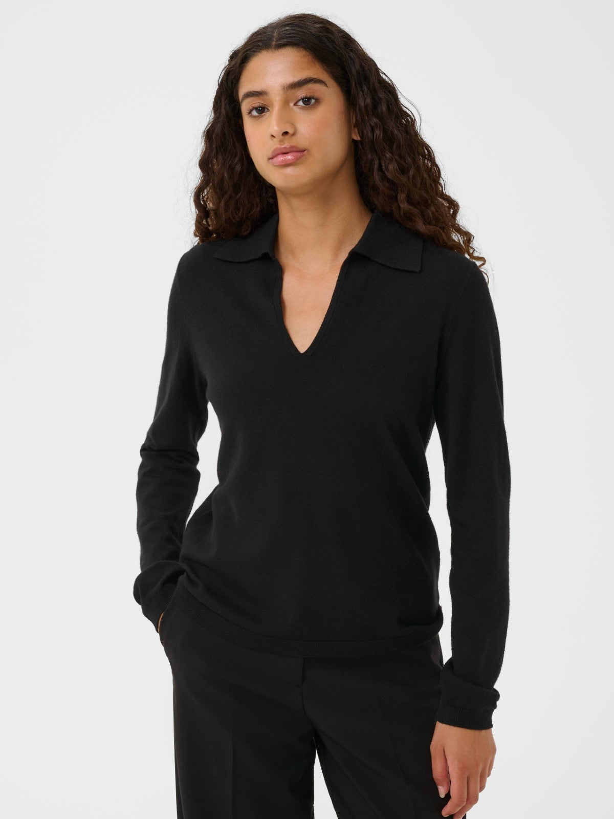 Spina Polo Black Pullover