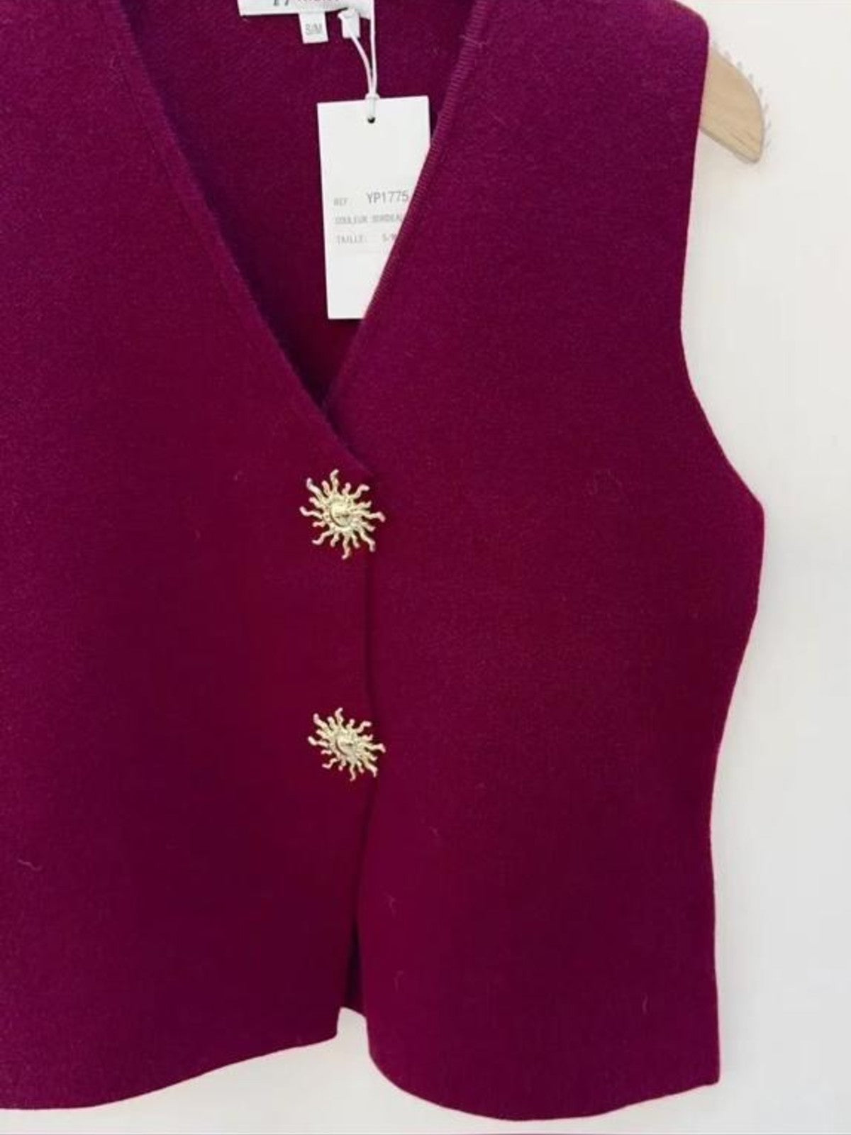 Susie Burgundy Waistcoat