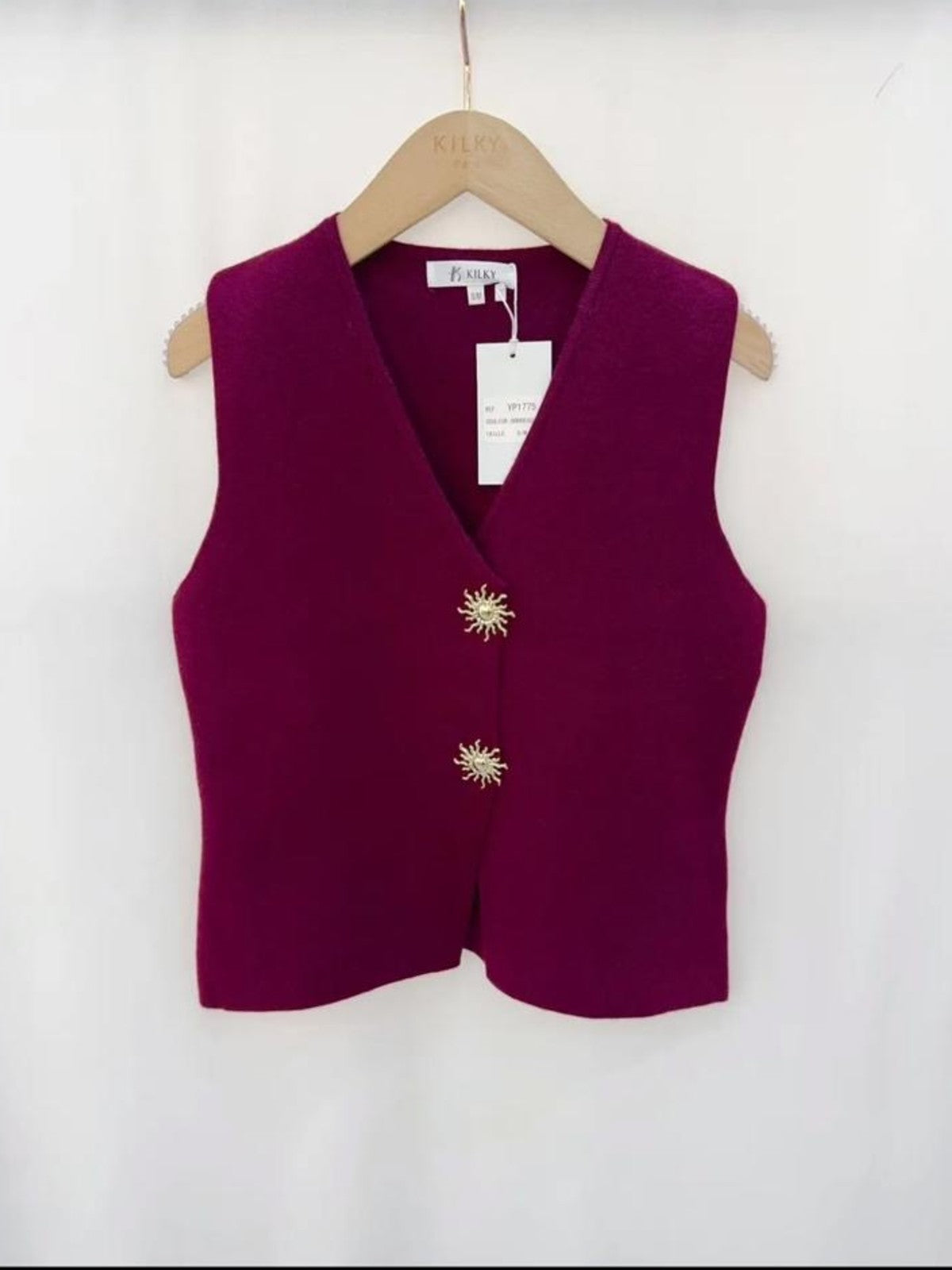 Susie Burgundy Waistcoat