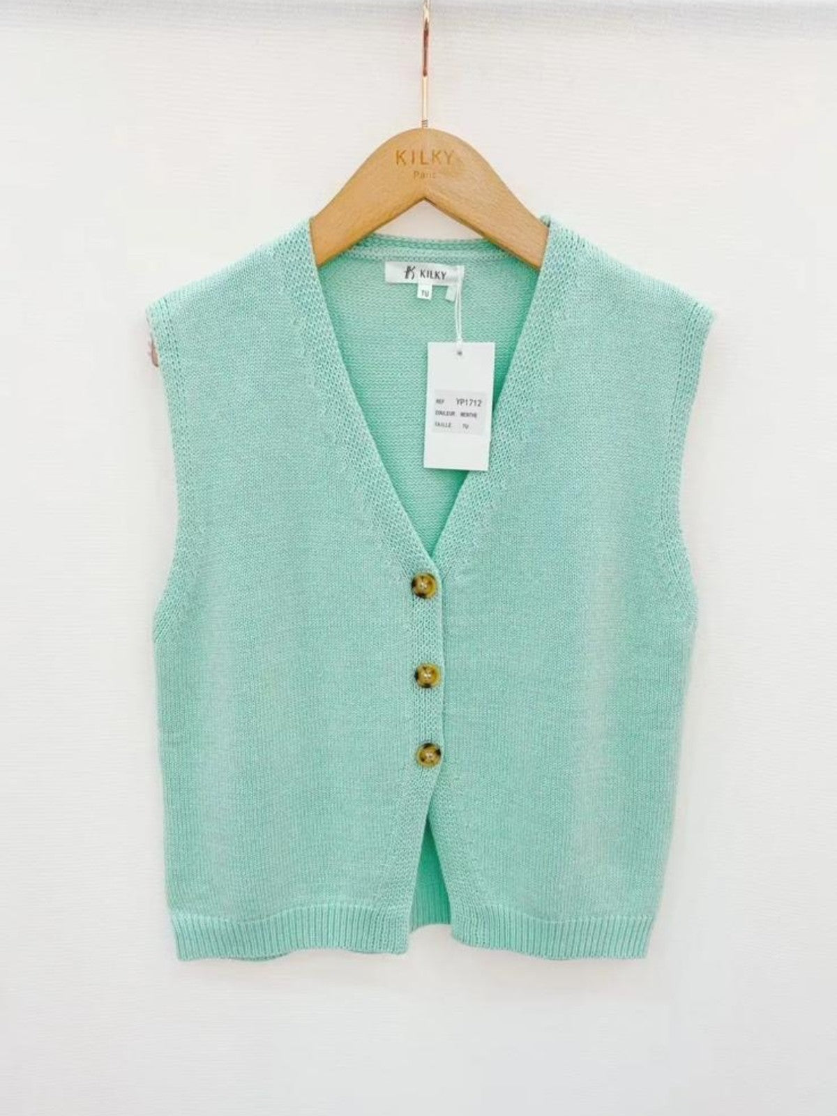 Tabbie Mint Waistcoat