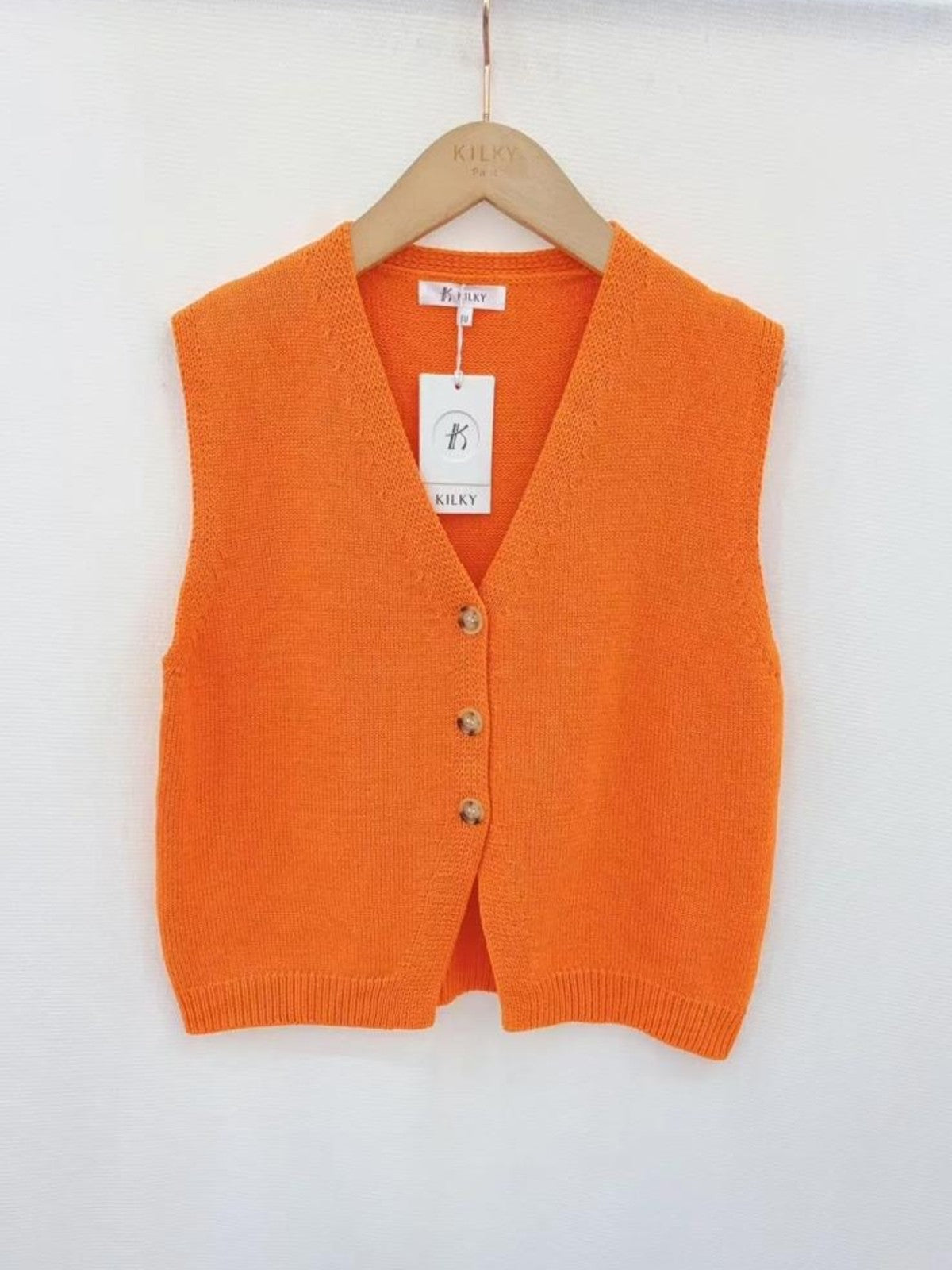 Tabbie Orange Waistcoat