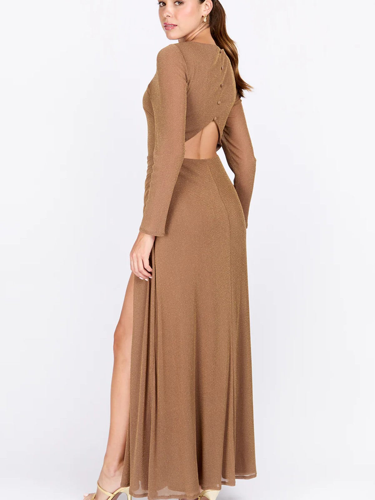 Taupe Lurex Dress