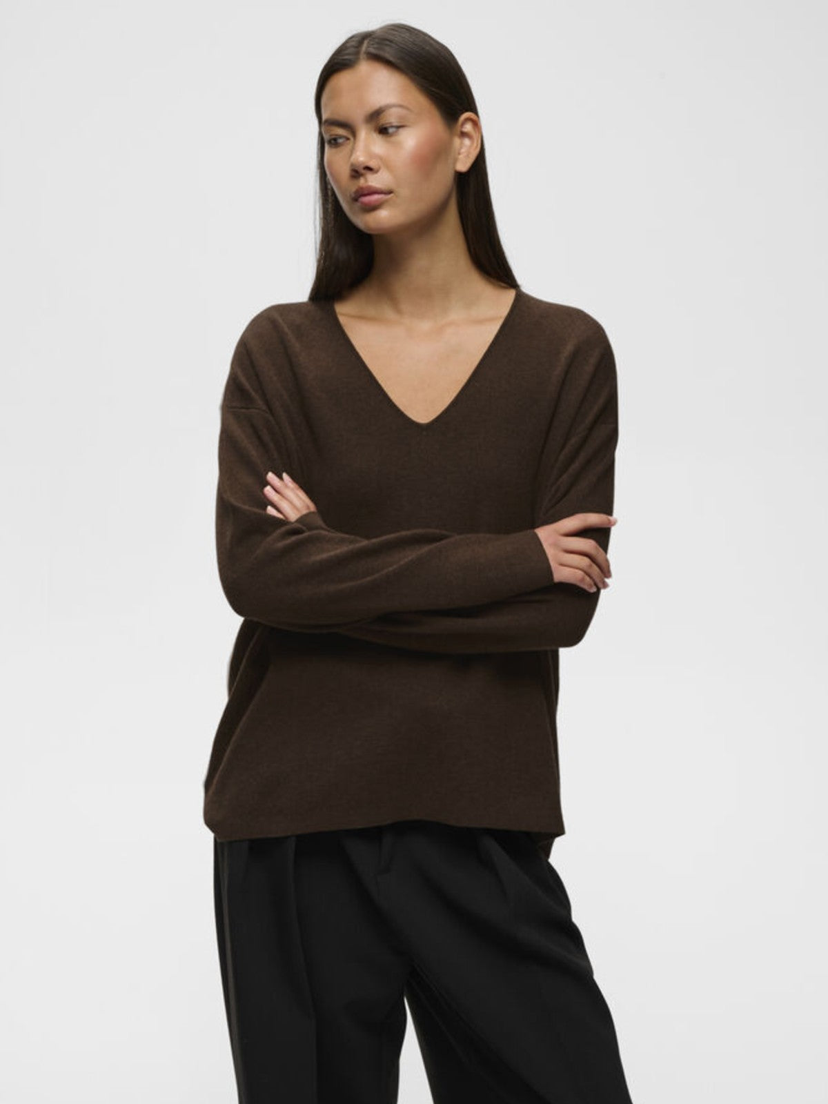 Tilda Chocolate V-Neck