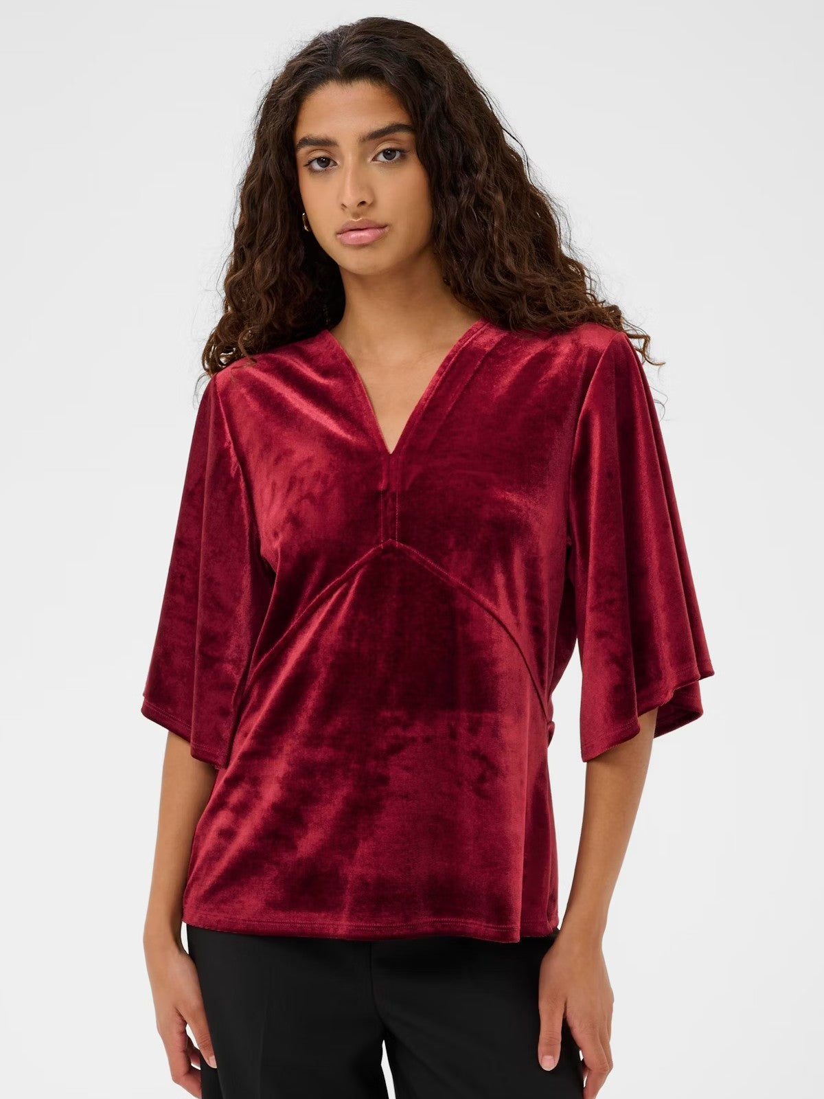 Velera Burgundy Blouse