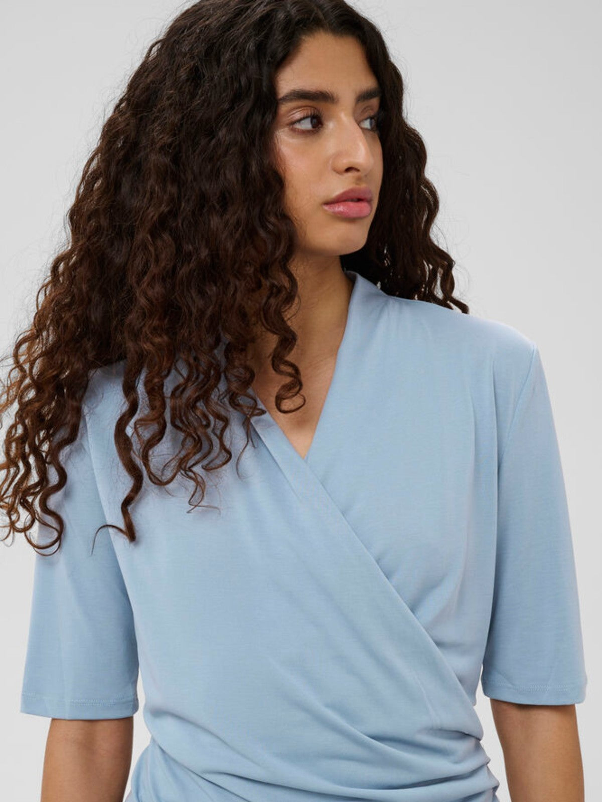 Columbine Wrap  Blouse